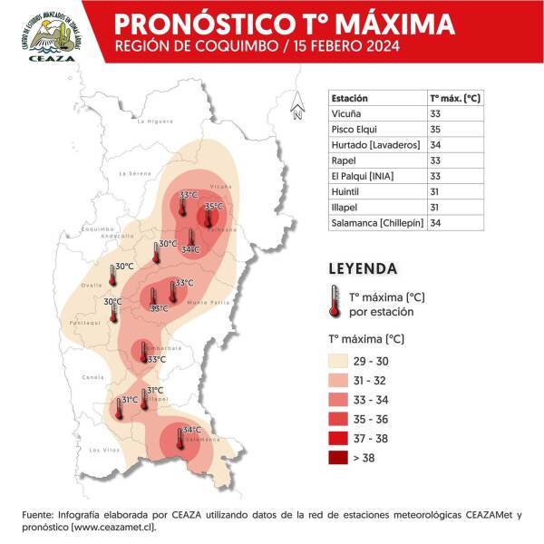 Ceaza pronostica altas temperaturas